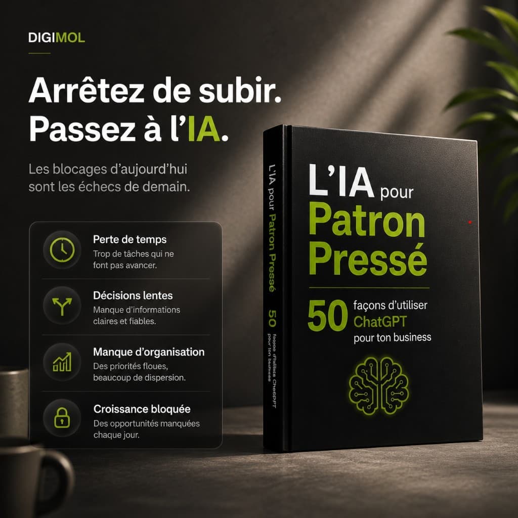 L’IA pour Patron Pressé : 50 façons concrètes d’utiliser ChatGPT pour ton business, aperçu